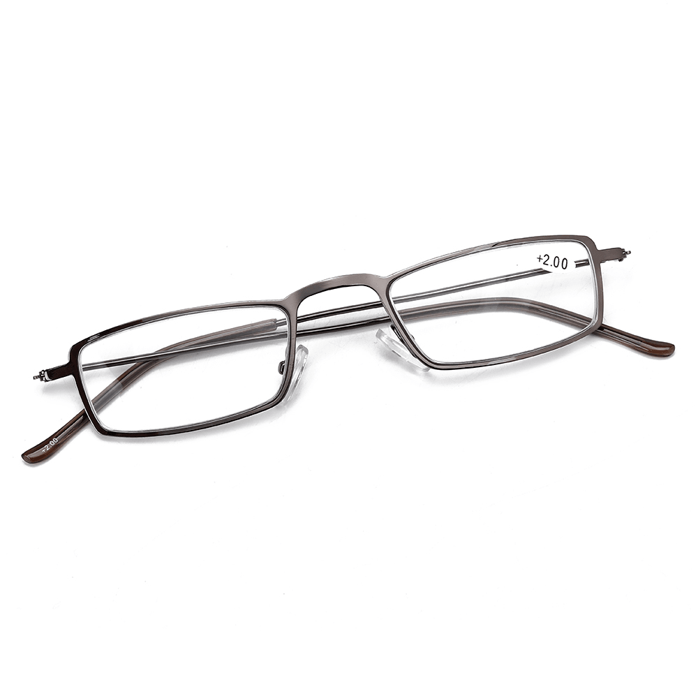 Unisex Metal Frame HD Resin Anti-Fatigue Reading Glasses - MRSLM