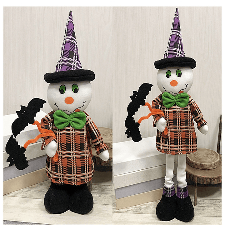 Stretchable Stuffed Plush Toy Halloween Party Cute Pumpkin Witch Decoration Toys - MRSLM