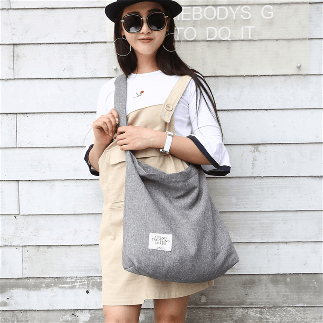 12L Women Large Canvas Handbag Shoulder Bag Tote Ladies Girl School Travel Bag - MRSLM