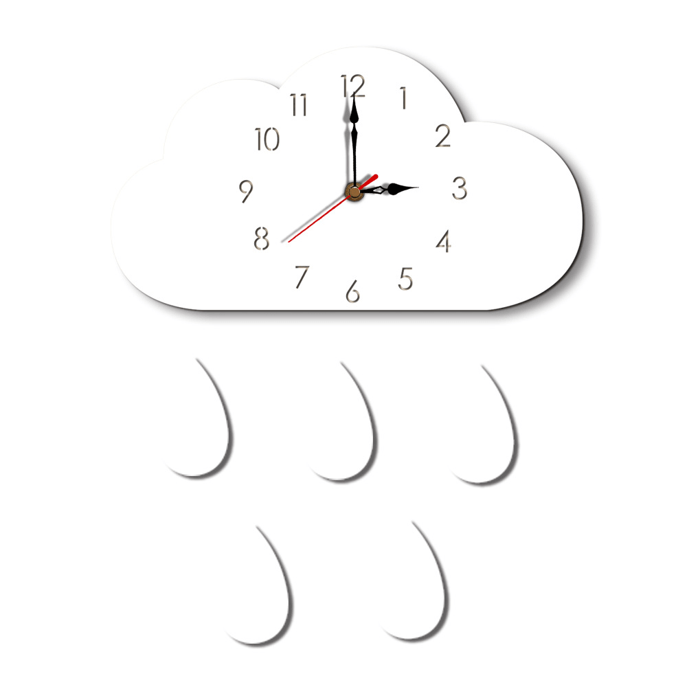 Cloud Wall Clock Home Cartoon Living Room Creative Wall Clock - MRSLM