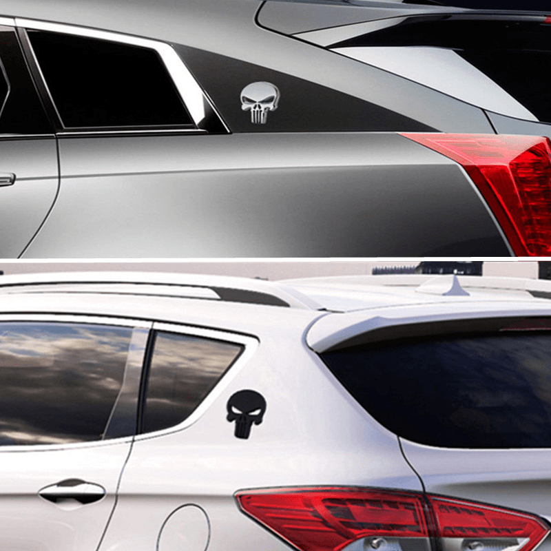 Skull Car Sticker Metal Modified Body Sticker - MRSLM