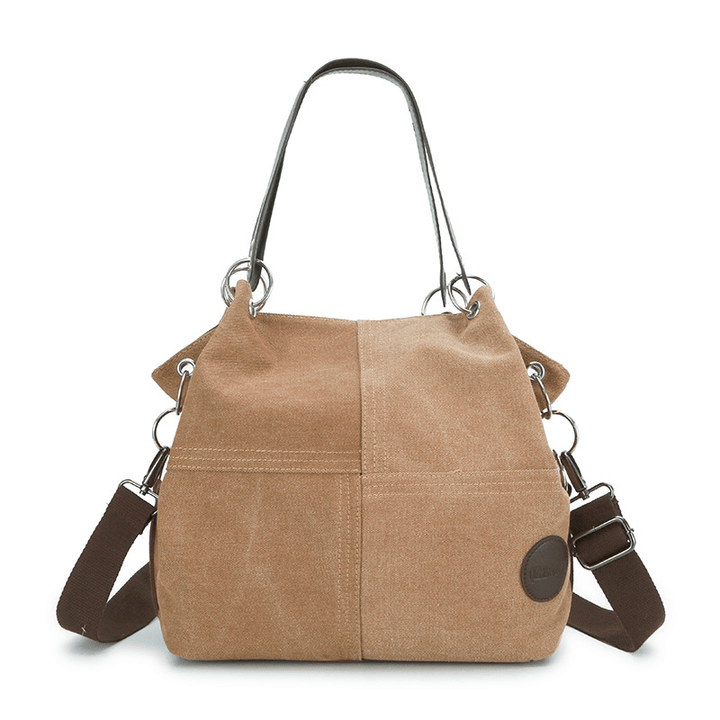 Women Casual Canvas Multi-Carry Handbag Shoulder Bag - MRSLM