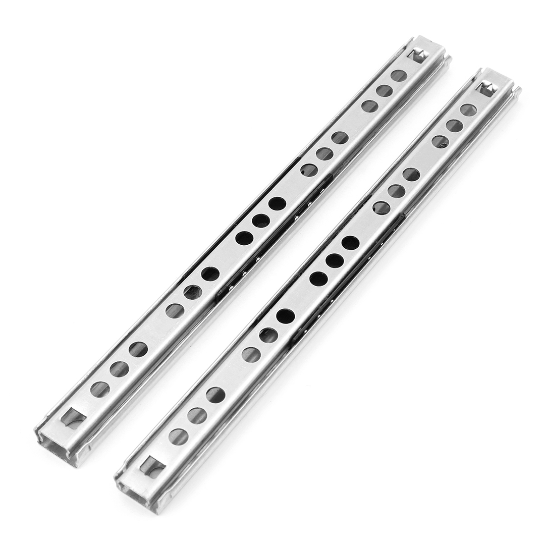 2Pcs 100LB Locking Drawer Slides Runners Lengths 8 -16 Inch Ball Bearing Fridge - MRSLM