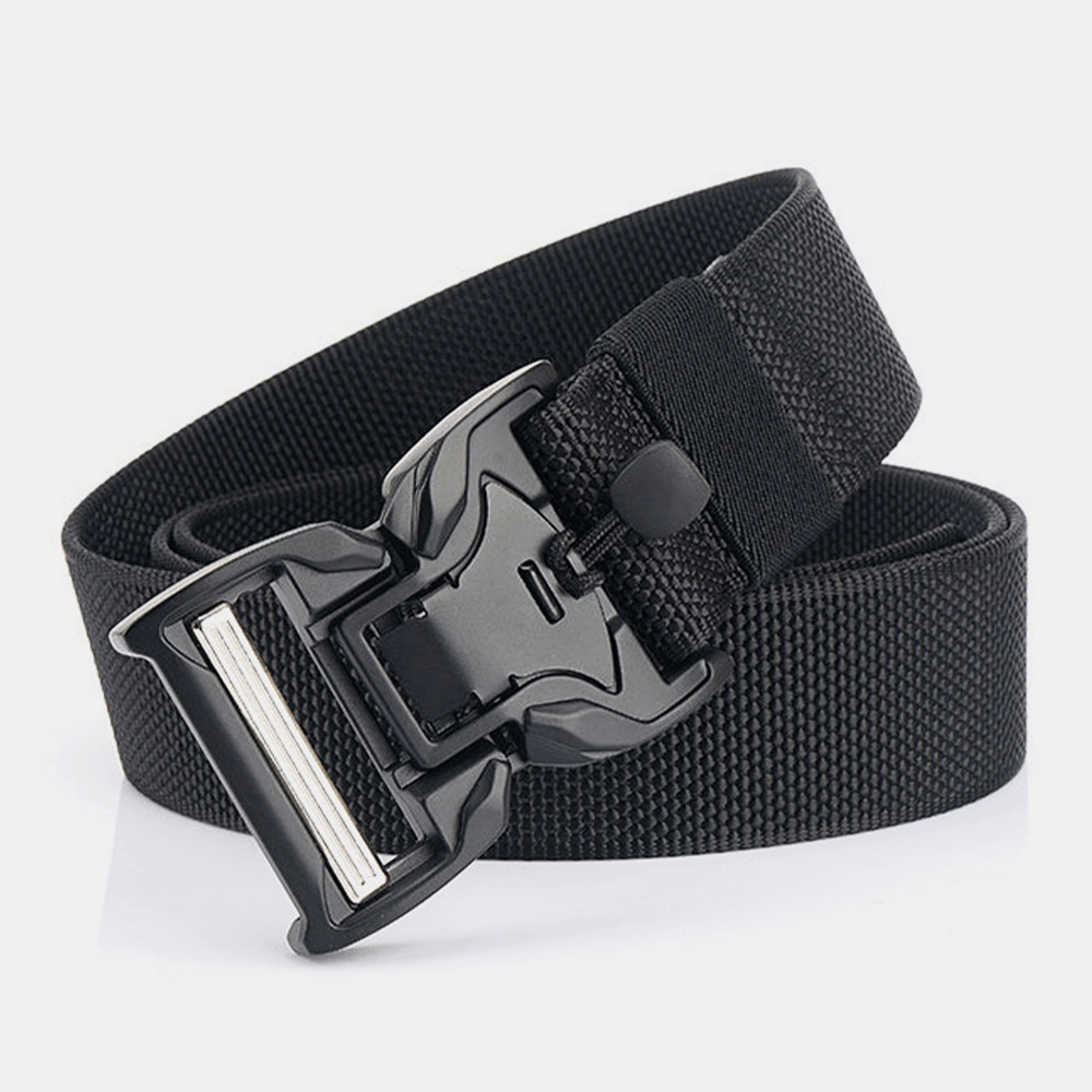 Men Nylon Braided 125Cm Magnet Quick Release Buckle Wear-Resistant Outdoor Military Training Tactical Belts - MRSLM