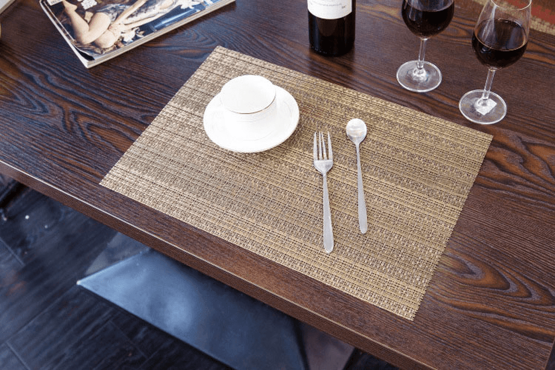 Fashion Pvc Dining Table Mat Disc Pads Bowl Pad Coasters Waterproof Table Cloth Pad S - MRSLM
