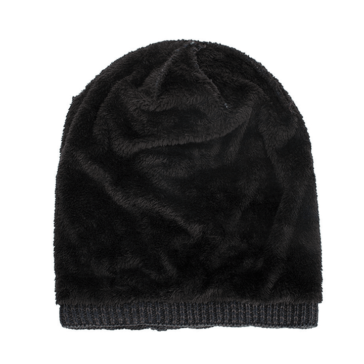 Men Women Special Stripe plus Velvet Knitted Hat Beanie Caps - MRSLM