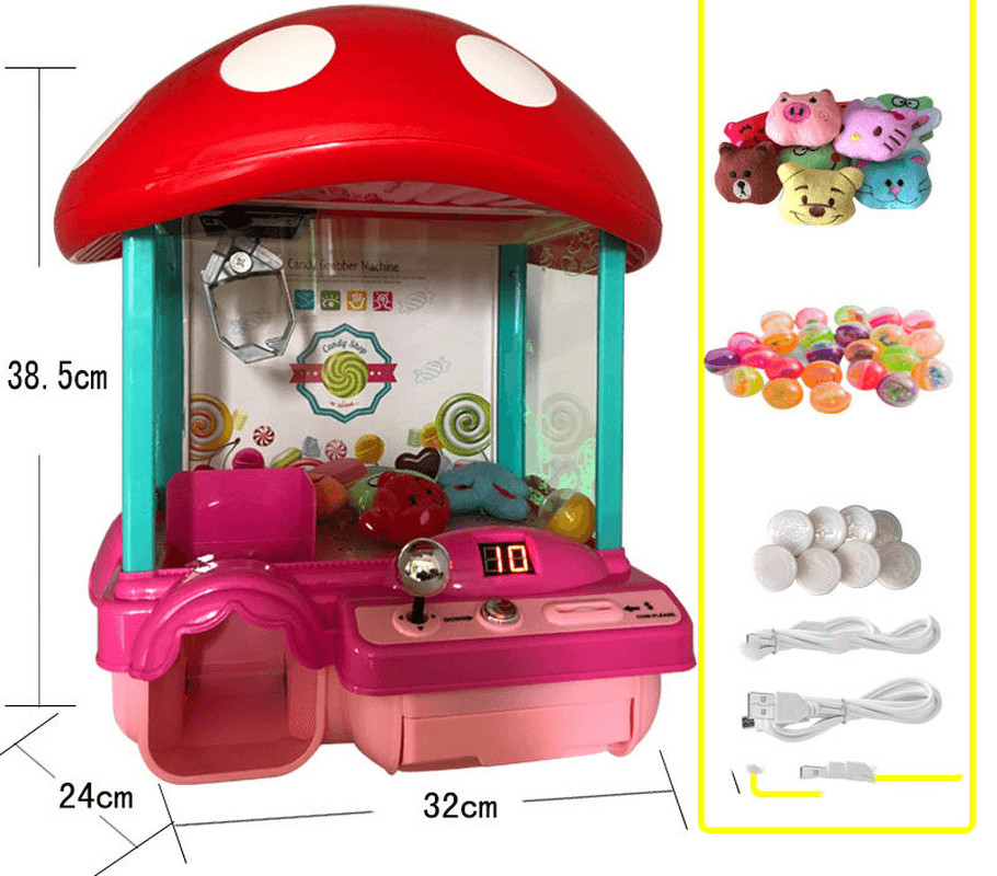 The Same Alarm Clock, Children'S Candy, Mini Grab Doll Machine, Clip Doll Machine, Game Machine - MRSLM