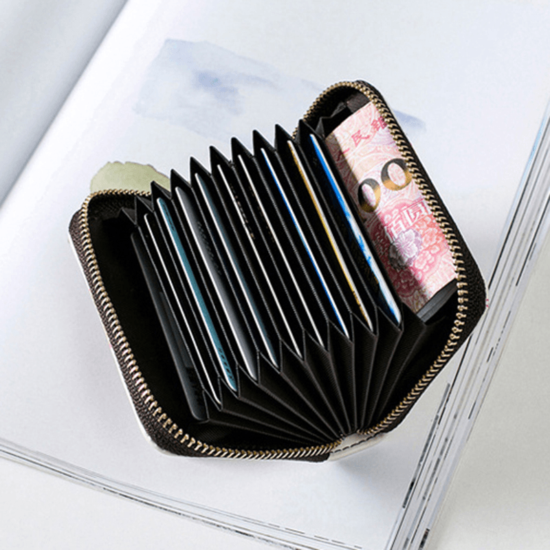 Women PU Leather RFID Anti-Theft Organ Design Multi-Card Slot Mini Cute Purse - MRSLM