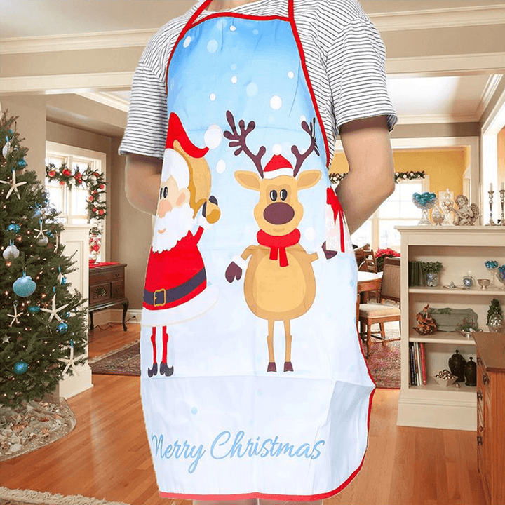 80 X 60Cm 2020 New Year Christmas Christmas Apron Christmas Decorations for Kitchen Santa Claus Xmas Decor - MRSLM