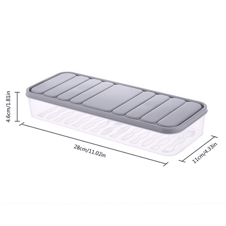 Plastic Transparent Single-Layer Sealed Box Food Refrigerator Storage Rack with Locking Lids - MRSLM