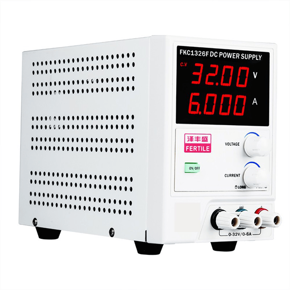 FERTILE FKC1326F AC 110-220V to DC 0-32V 4-Digital Display Adjustable CC/CV Power Supply for Lab Equipment - MRSLM