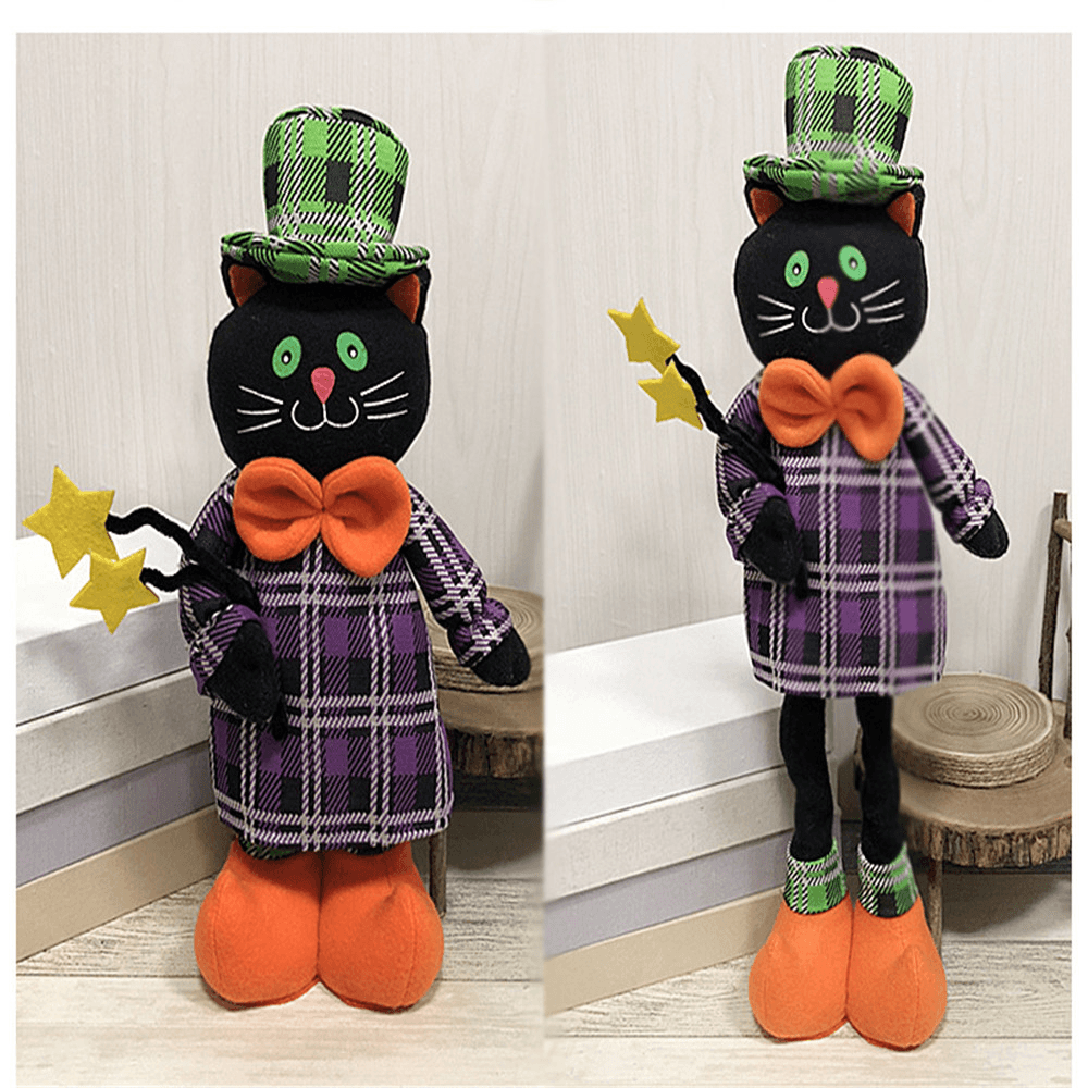 Stretchable Stuffed Plush Toy Halloween Party Cute Pumpkin Witch Decoration Toys - MRSLM