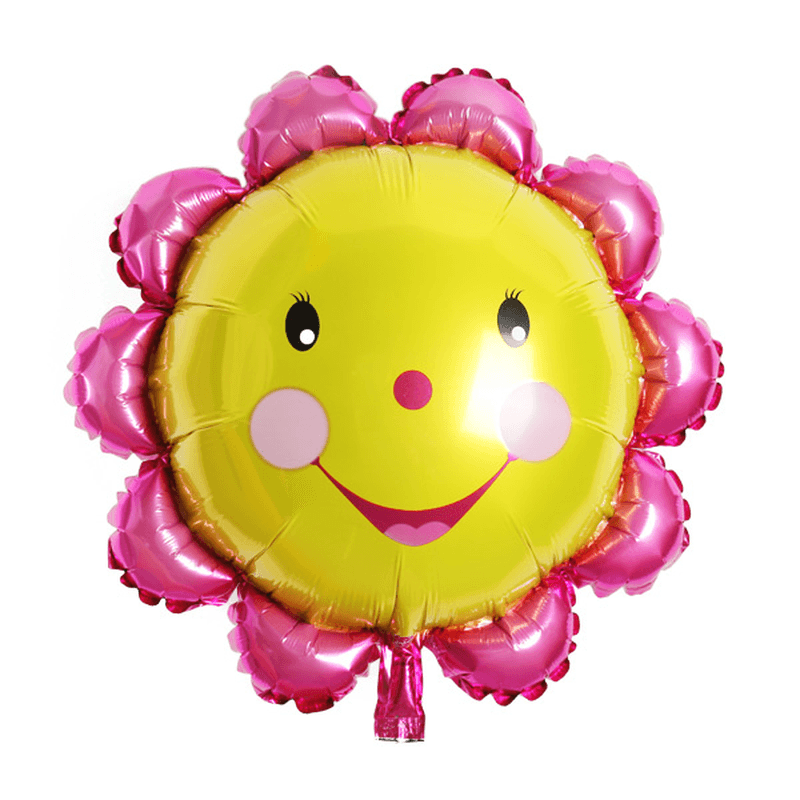 23 Inch Aluminum Foil Sunflower Balloon Smiling Face Balloons Birthday Party Decoration - MRSLM