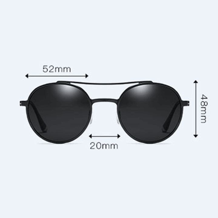 Men Women Outdoor Casual Driving Polarized Glasses Classic round Sunglasses - MRSLM