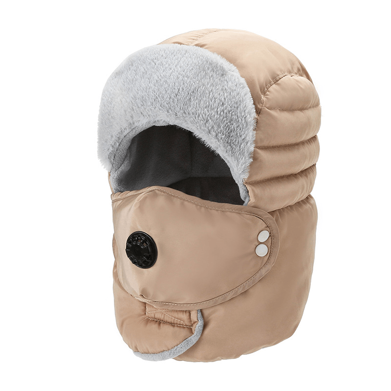 Women'S Hat Cold-Proof Hat Cycling Ear Protection Thickened Cold-Proof Warm Cotton Cap - MRSLM