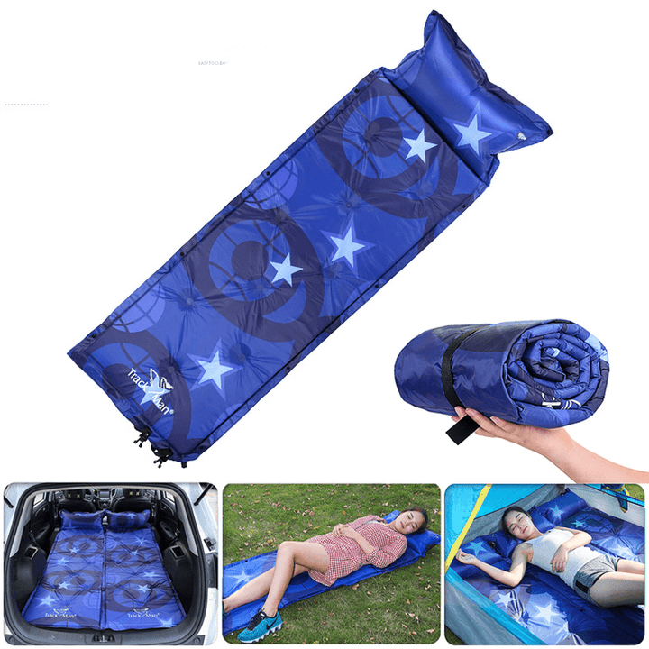 Trackman TM2106 Outdoor Self Inflatable Mattress Camping Moisture-Proof Sleeping Pad with Pillow - MRSLM