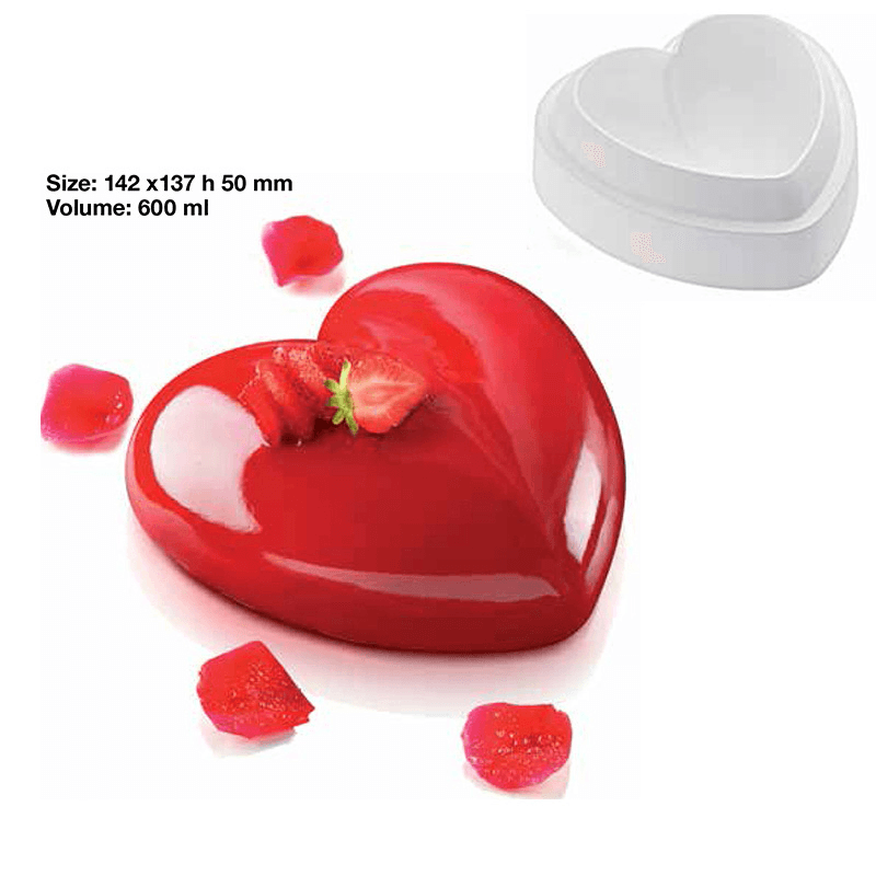 Cake Decorating Mold 3D Silicone Molds Baking Tools for Heart round Cakes Brownie Mousse Mold Baking Mold - MRSLM