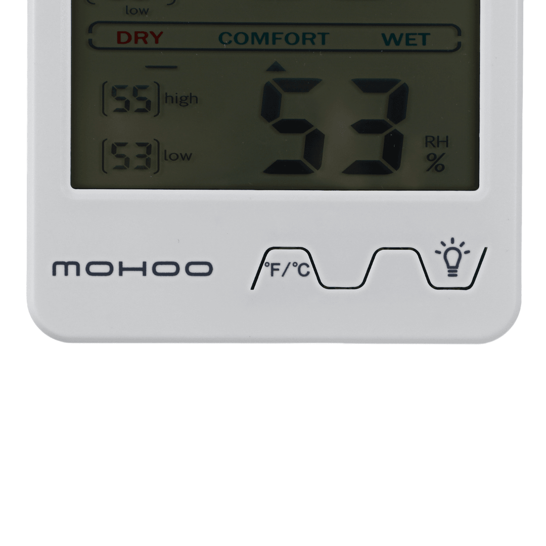 MOHOO Indoor Thermometer Hygrometer Digital Hygrometer Thermometer Temperature and Humidity Meter with Backlight for Room Home Greenhouse - MRSLM