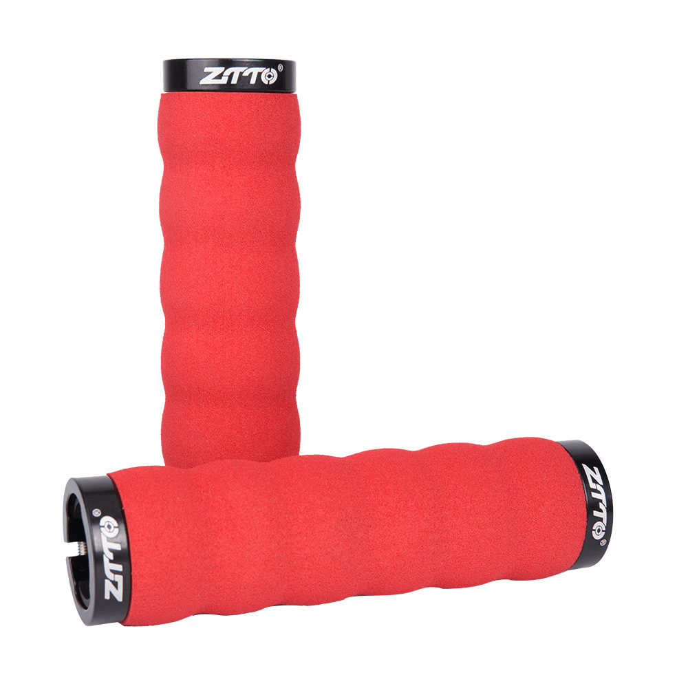ZTTO AG-30 Soft Solid and Stable Anti-Vibration Anti-Slip Durable Sponge Aluminum Alloy 1 Pair X Bicycle Grip Mountain Bikes Grip - MRSLM