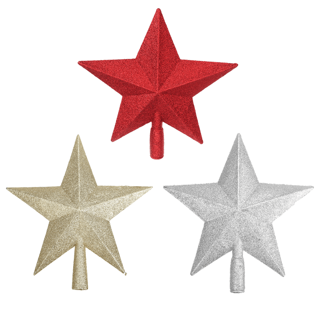 Christmas Tree Top Sparkle Star Glittering Hanging Christmas Tree Topper Decoration Ornaments Home Decor - MRSLM