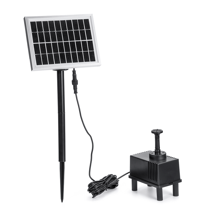 180L/H Solar Fountain Pump Kit Free Standing 2W Solar Panel Submersible Water Pump Pond Fish Tank Bird Bath - MRSLM