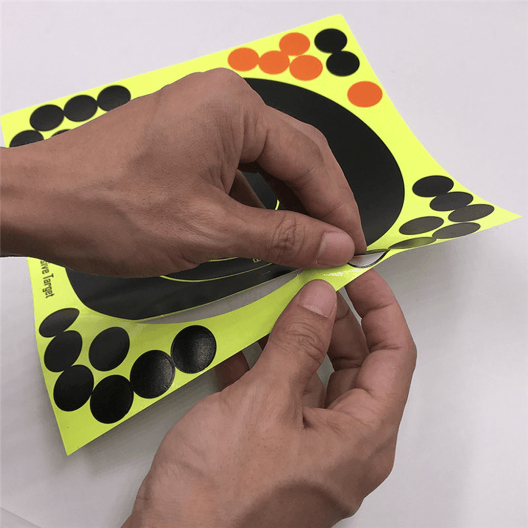 10PCS Shooting Adhesive Targets Splatter Reactive Target Sticker Paper 20*20CM - MRSLM