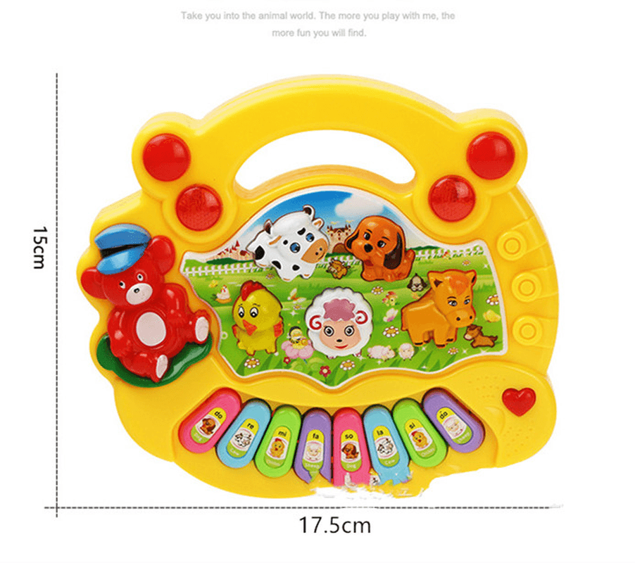 Toddler Musical Piano Toy Allow Toddler to Recognize Farm Animal and Sounds Age 3 - MRSLM