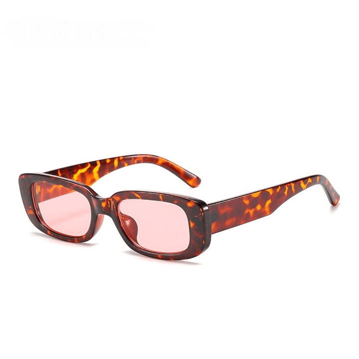 Translucent Thick Frame Sunglasses with Colorful Lenses - MRSLM