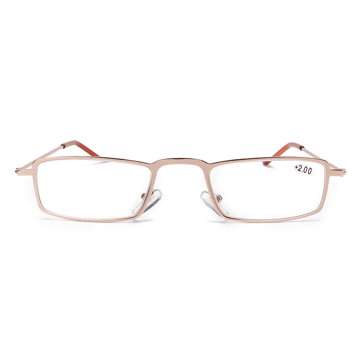 Unisex Metal Frame HD Resin Anti-Fatigue Reading Glasses - MRSLM