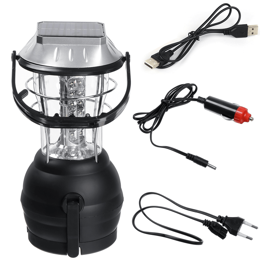 Solar Emergency Light USB Rechargeable 36LED Outdoor Lamp for Camping Hiking Fishing - MRSLM