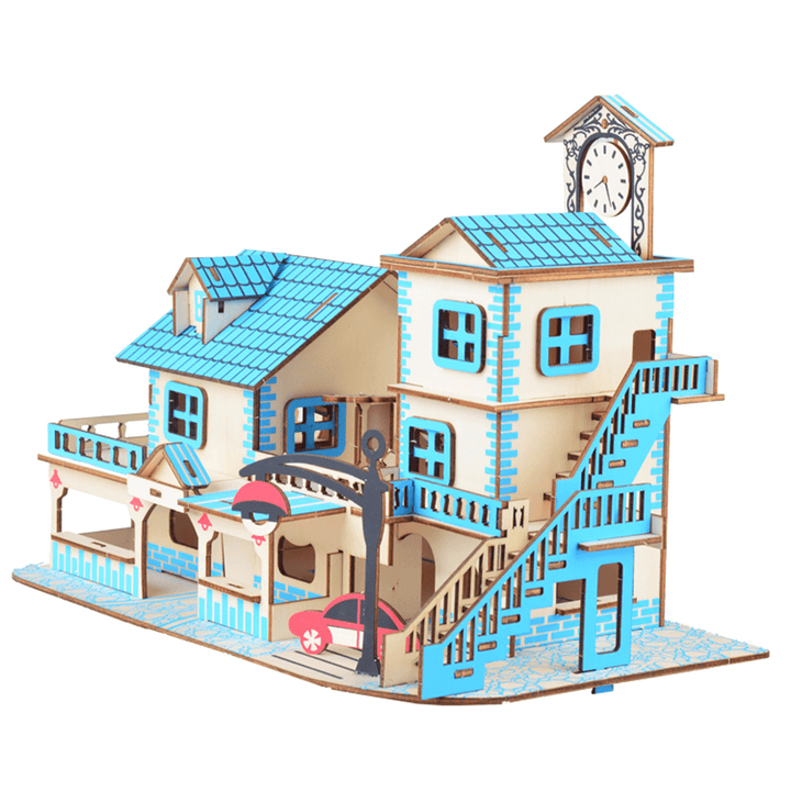 3D Woodcraft Assembly Doll House Kit Decoration Toy Model for Kids Gift - MRSLM