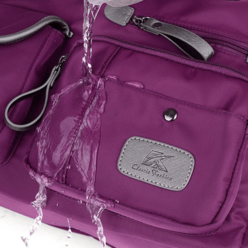 Women Nylon Light Weight Multi Pocket Big Capacity Handbags Crossbody Bags - MRSLM