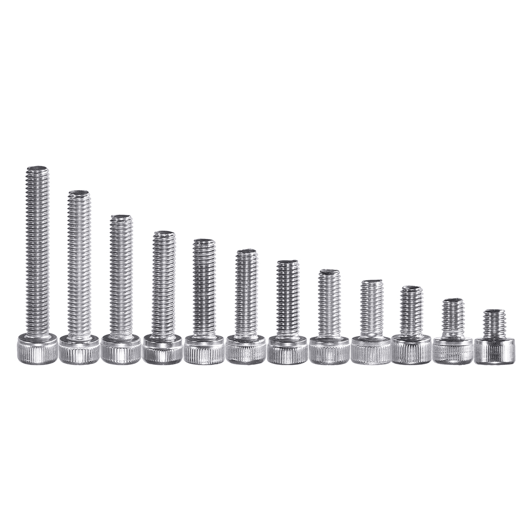 120Pcs M5 304 Stainless Steel Hex Socket Cap Head Screw Bolts Assortment Set - MRSLM