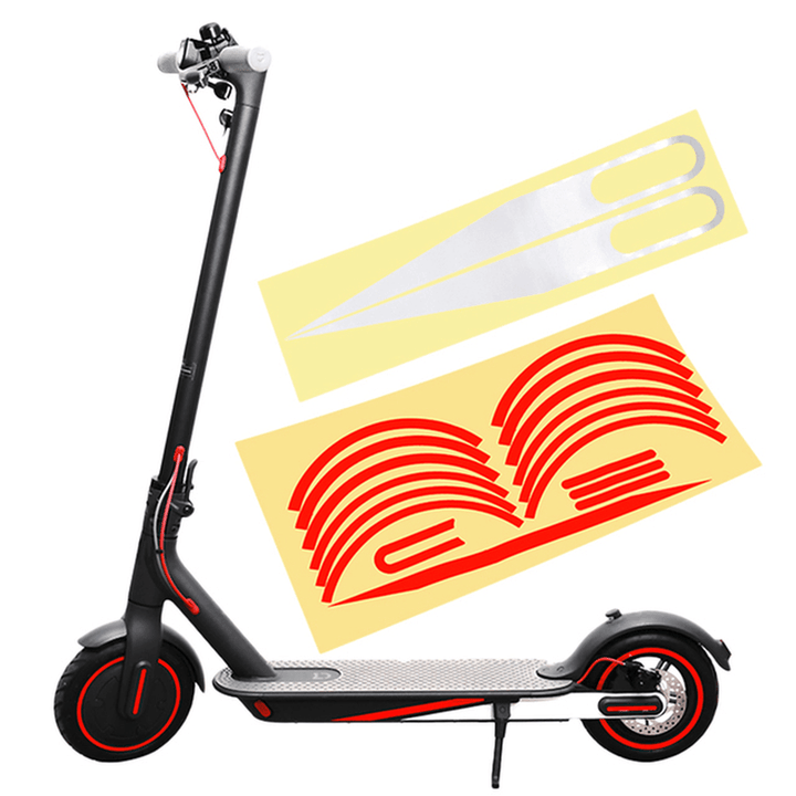 Electric Scooter Reflective Stickers Waterproof Warning Sticker Tape Decals for Mijia M365 Electric Scooter Accessories - MRSLM