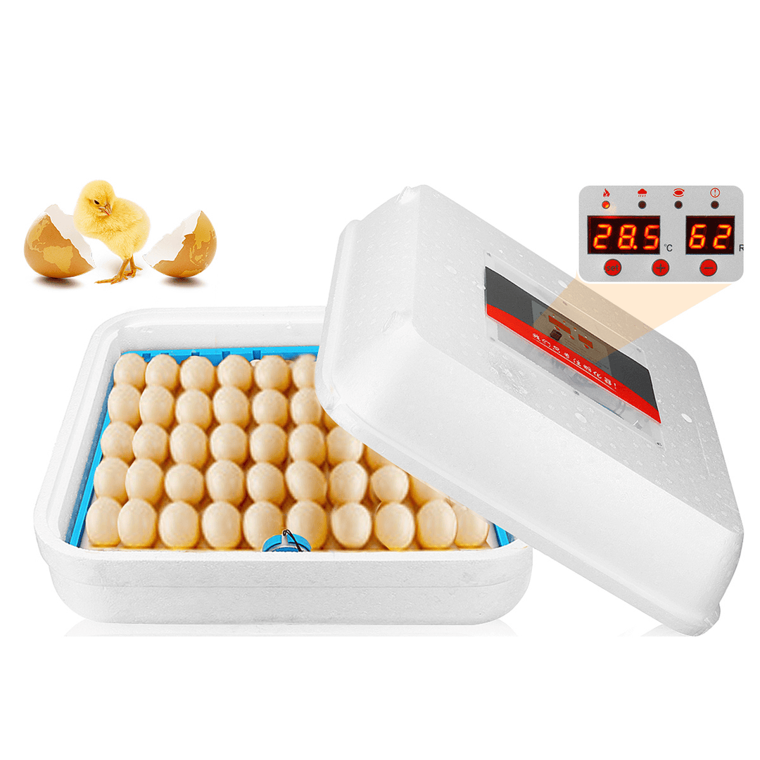 110/220V 70Pcs Eggs Incubator Fully Automatic Egg Hatcher Machine LED Turner Chicken Duck - MRSLM