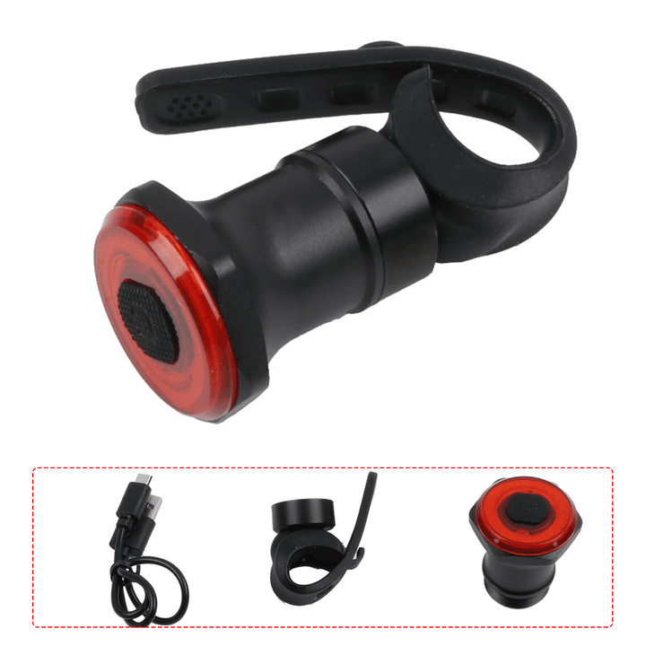 COB LED Bike Taillight 100Lm 7 Modes Adjustable Bicycle Seat Light 180° Rotation Waterproof USB Charging Cycling Night Lamp - MRSLM