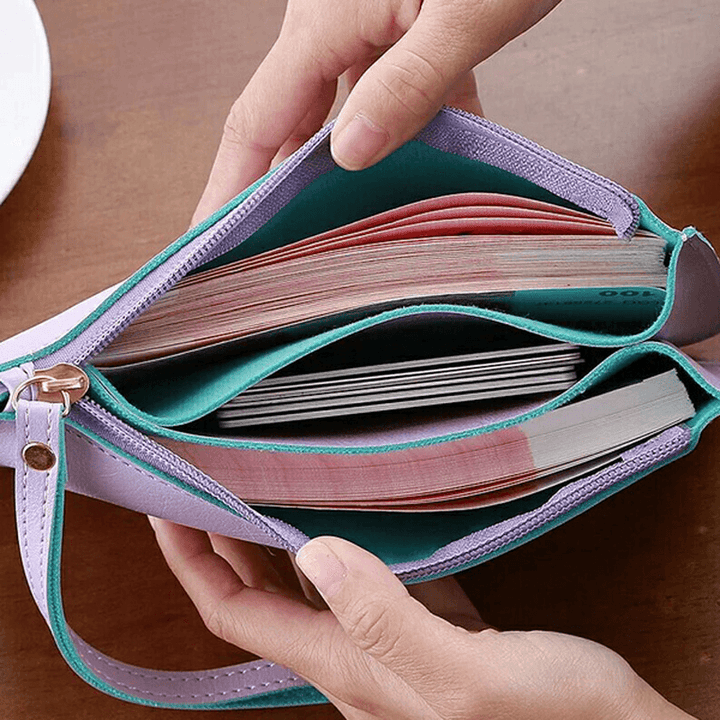 Women Ultrathin Card Holder Wallets Purse Wristlet Wallet - MRSLM