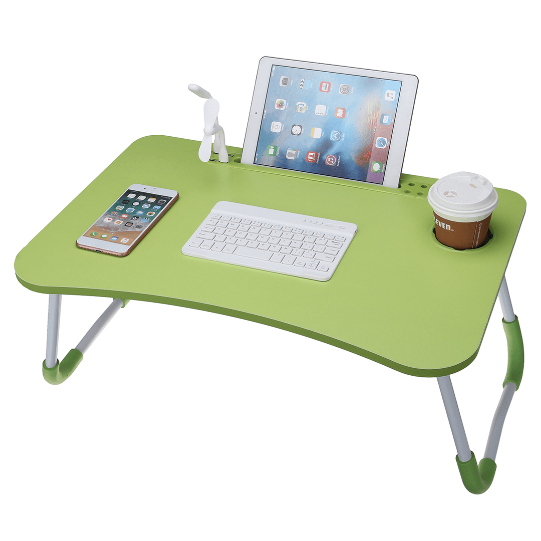 USB Computer Desk Multifunctional Portable Bed Computer Desk Lazy Foldable Lazy Laptop Table for Home Office Dormitory - MRSLM