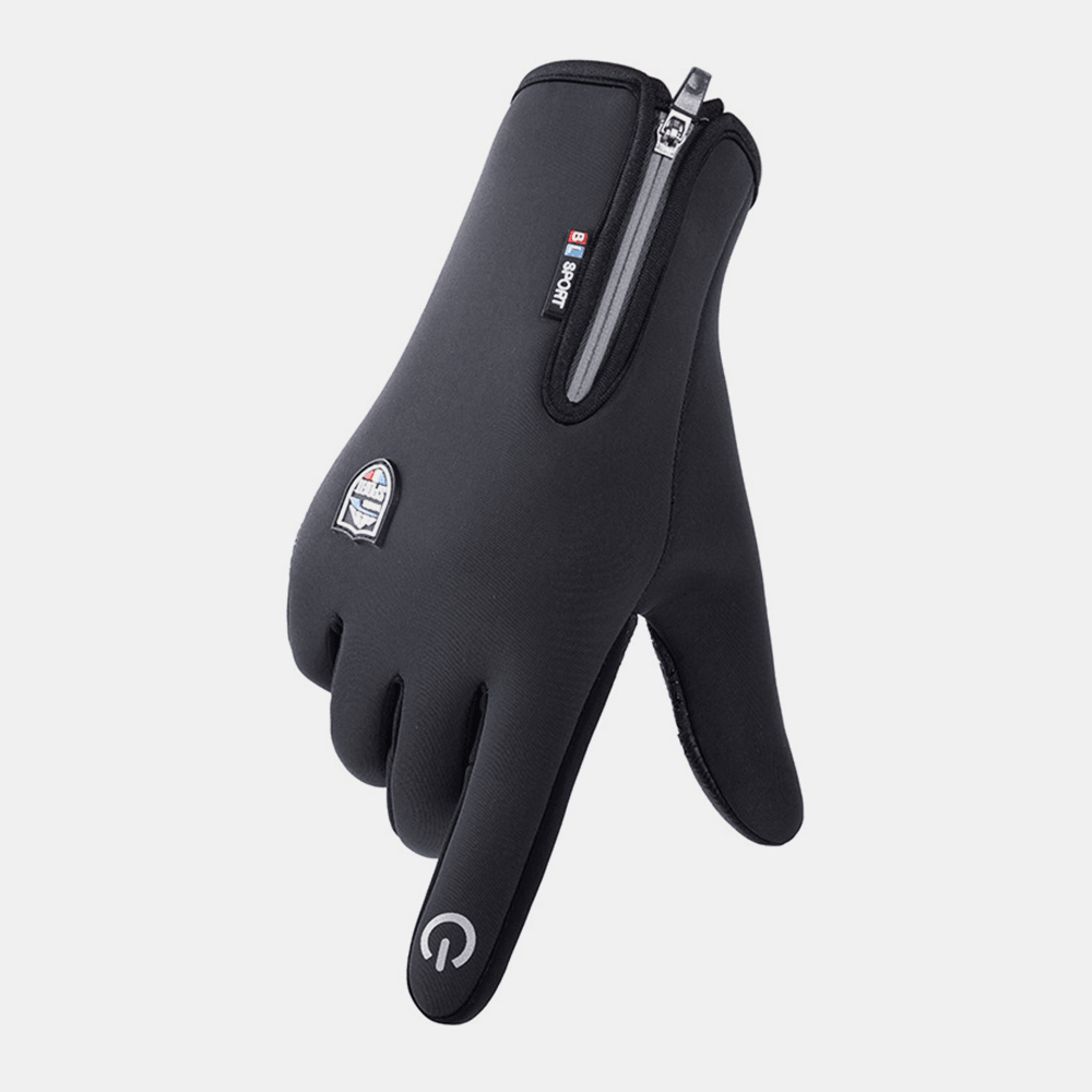 Unisex Touchscreen Outdoor Winter plus Velvet Riding Keep Warm Waterptoof Gloves - MRSLM