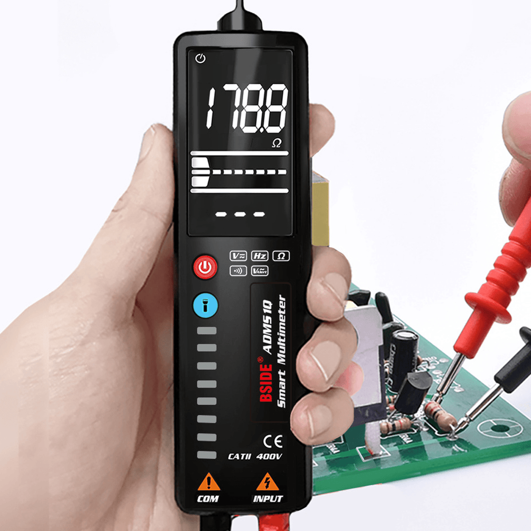 BSIDE 2.4-Inch Digital Multimeter LCD Non-Contact AC DC Voltage Test Pen Hidden Wire Detector 3-In-1 Measuring Tools - MRSLM