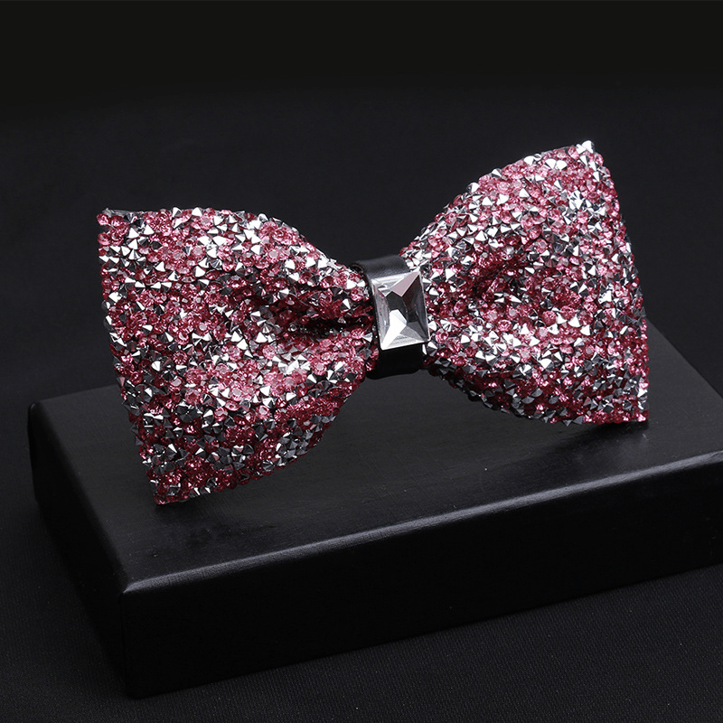 Fashionable Men'S Shiny Diamond Bow Tie - MRSLM