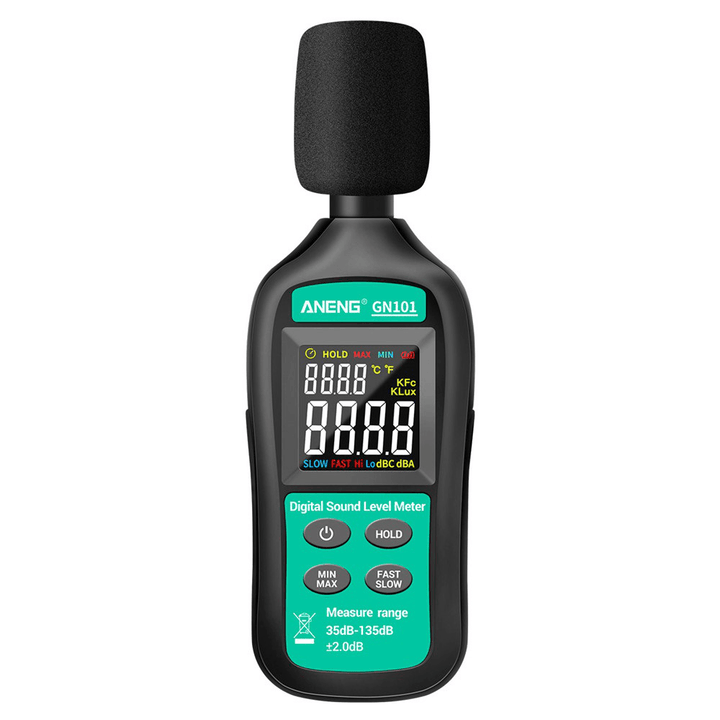 ANENG GN101 Digital Noise Meter Measurement 35-135Db Intelligent Sound Level Meter Decibel Monitor Logger Diagnostic-Tool - MRSLM