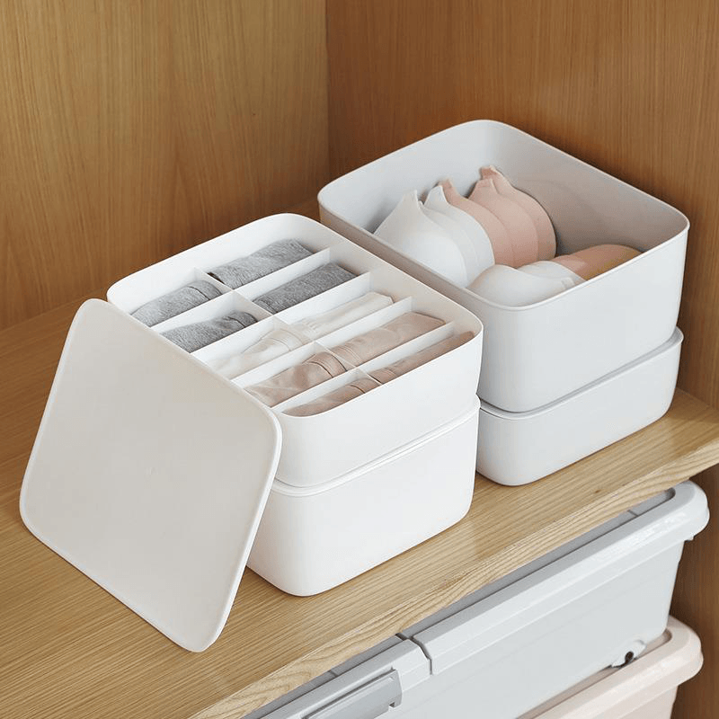 Underwear Stockings Plastic Storage Box Drawer Type Clothes Baskets Sorting Box with PP Material - MRSLM