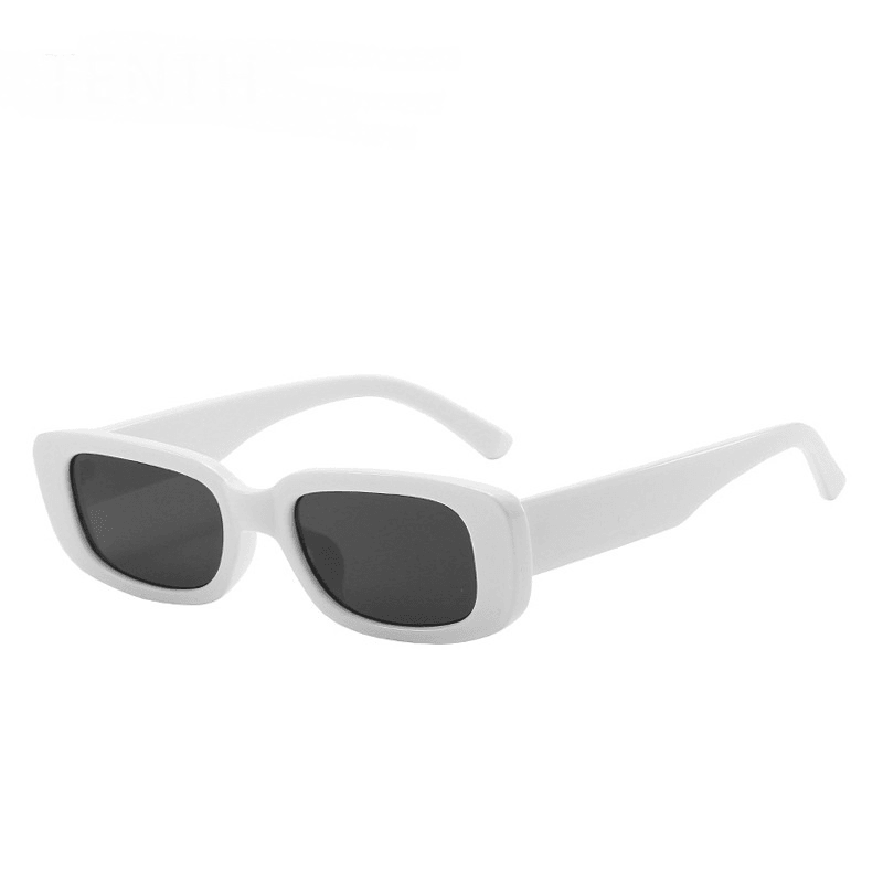 Translucent Thick Frame Sunglasses with Colorful Lenses - MRSLM