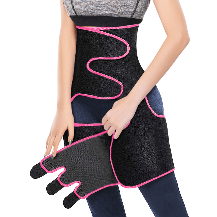 3-In-1 Waist Thigh Trimmer Hip Enhancer Waist Trainer Back Proection Gear for Shaping Body Slimbing Fitness - MRSLM