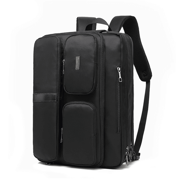 Men Multifunctional Laptop Backpack Crossbody Bag - MRSLM