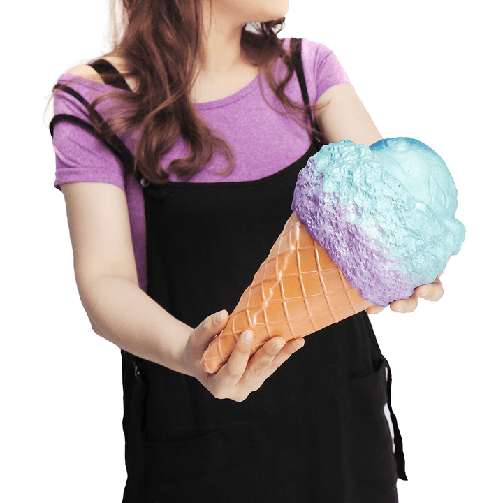 Giant Ice Cream Cone Squishy 30*16CM Huge Fruit Slow Rising with Packaging Jumbo Soft Toy - MRSLM