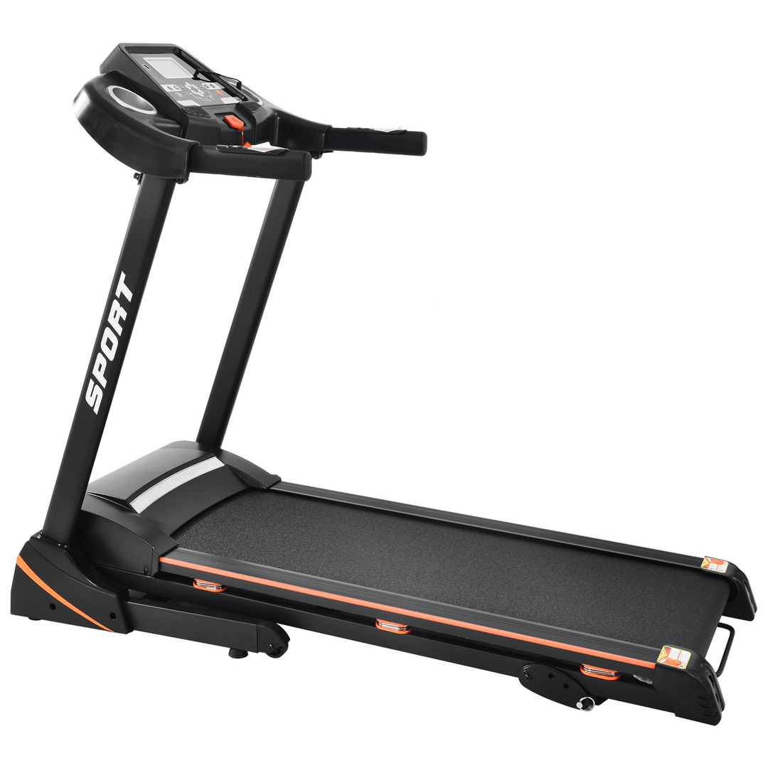 [USA Direct] 14.8Km/H 3.5HP Folding Treadmill 12 Programs Electric Running Machine Fitness Gym Home Max Load 330Lbs US Plug - MRSLM