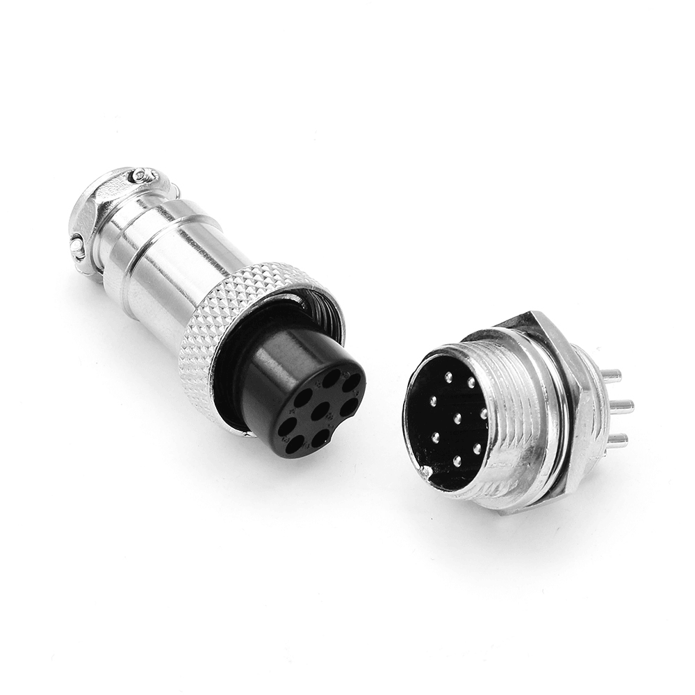 GX16-8 16Mm 8 Pin Male & Female Wire Panel Connector Circular Aviation Connector Socket Plug - MRSLM