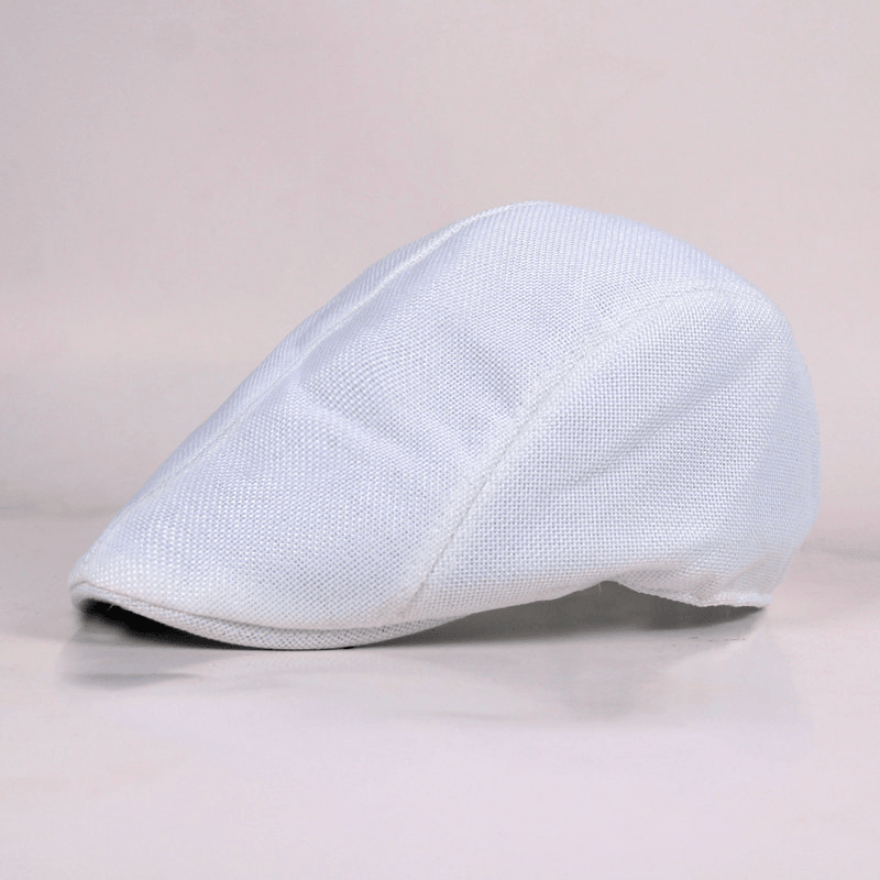 Cotton Linen Beret Spring and Autumn Men'S Breathable Cap Forward Cap - MRSLM